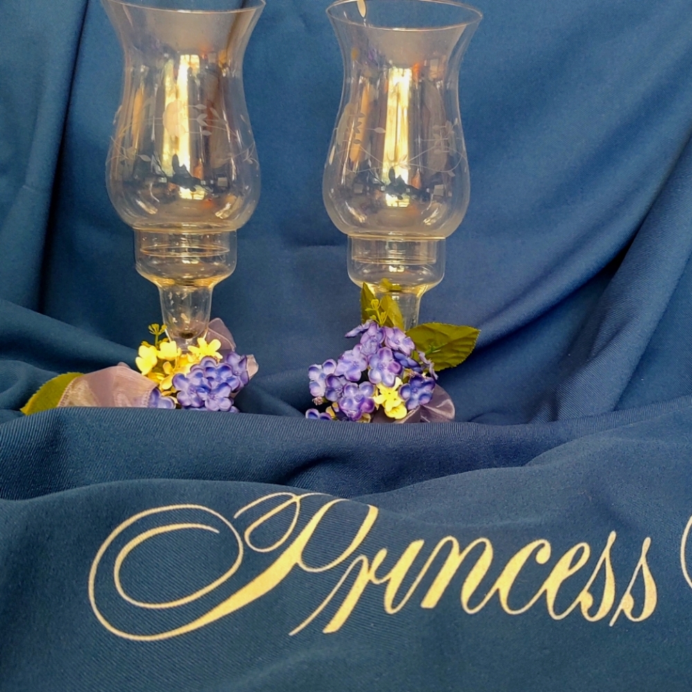 Pair of Crystal Candle Holder
